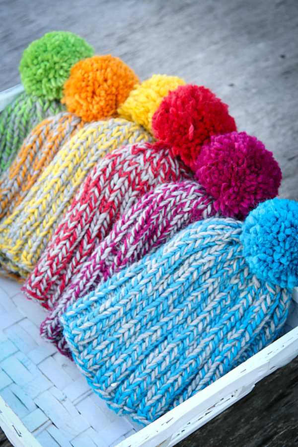 Knit hat pattern bulky weight yarn