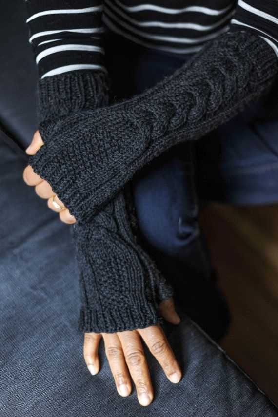 Fingerless gloves pattern knit