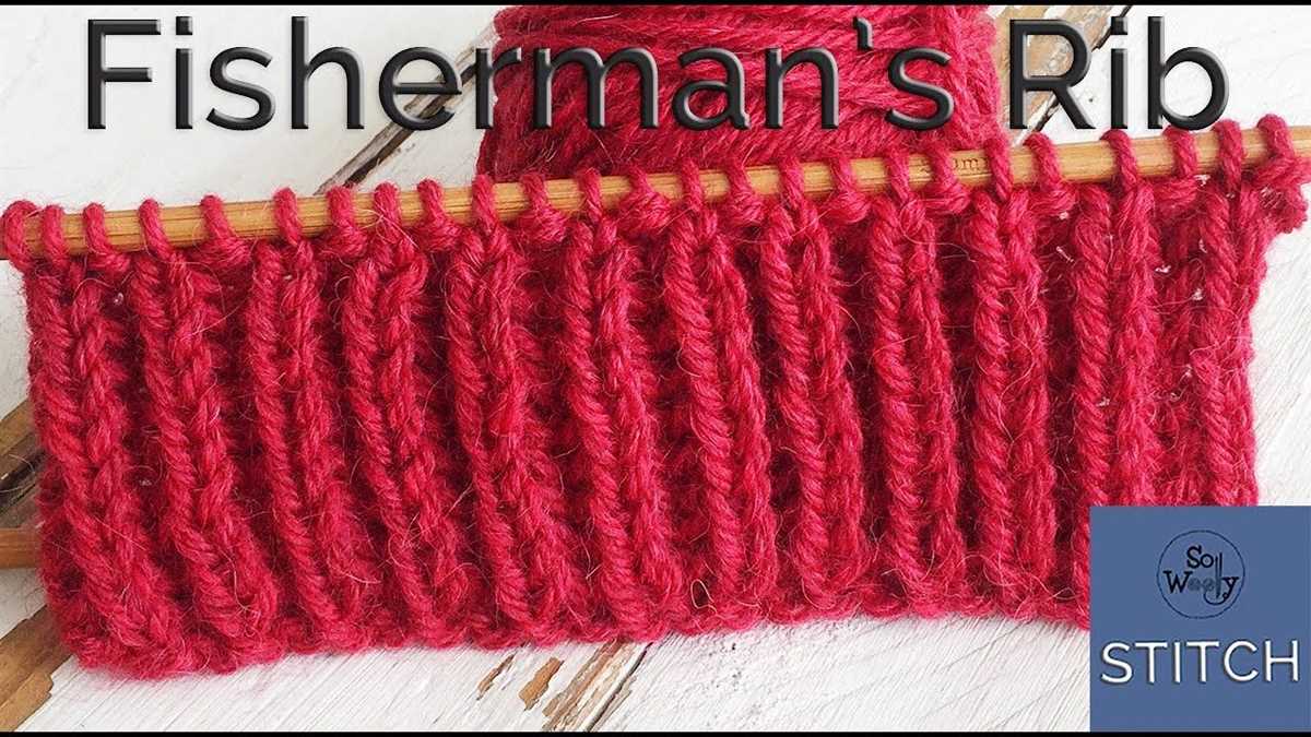 Fisherman's rib knit pattern