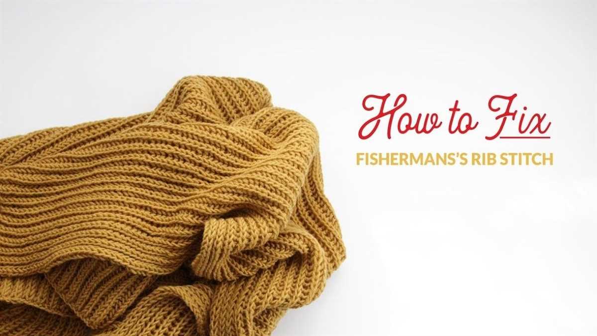 Fisherman's rib knit pattern