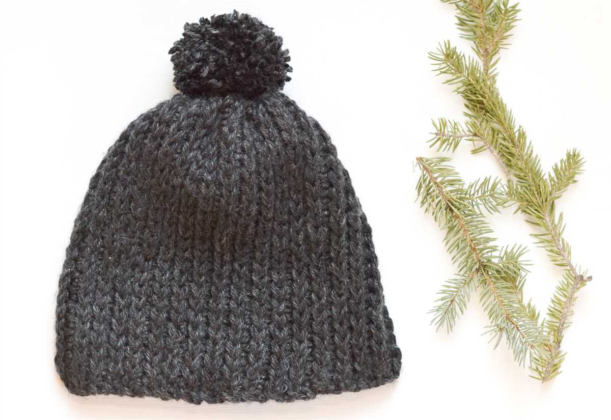Knit ribbed hat pattern