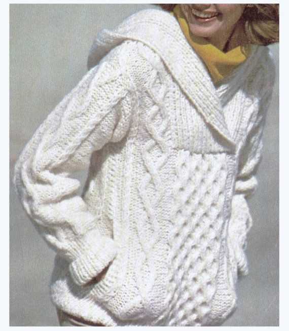 Knitting pattern hooded cardigan