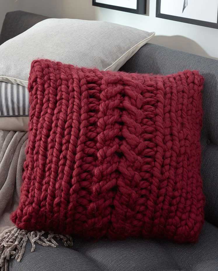 Cable knit pillow cover pattern