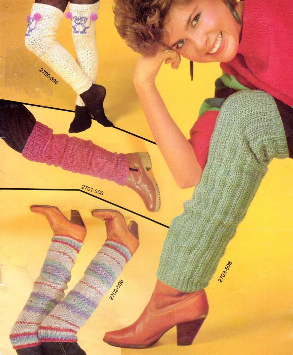 Flared leg warmers knitting pattern