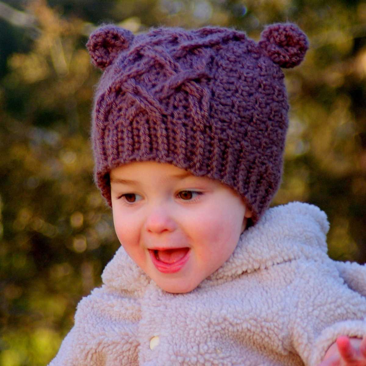 Flat knit cable hat pattern