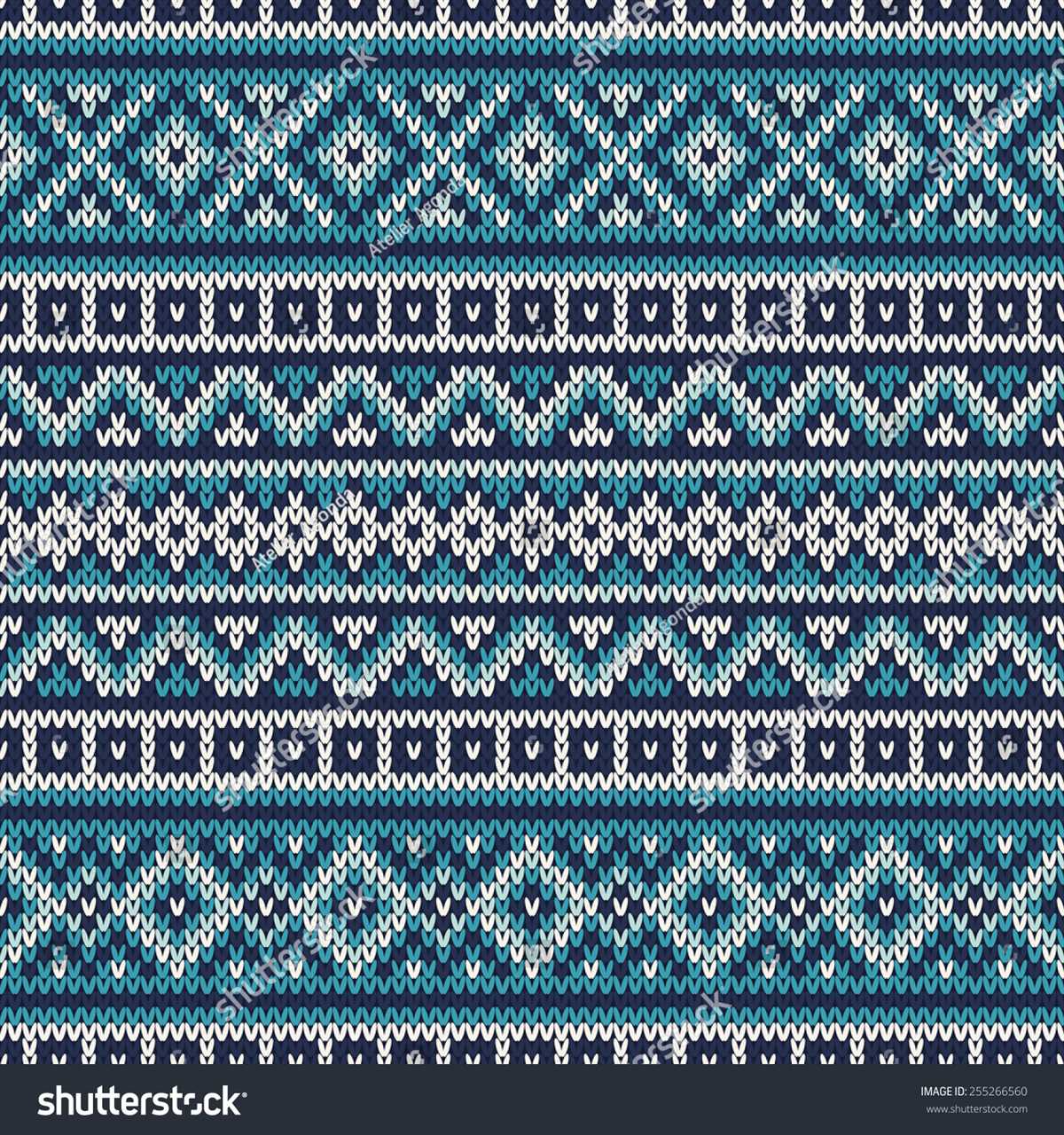 Flat knit stocking pattern