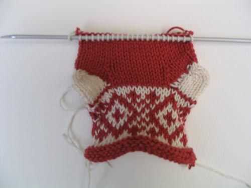 Flat knit stocking pattern
