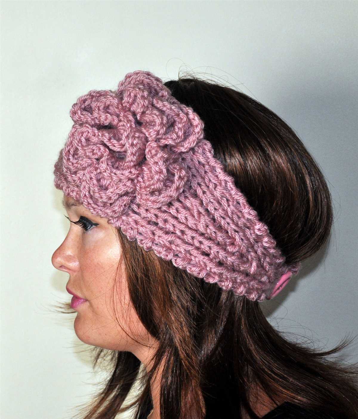 Flower knitted headband pattern