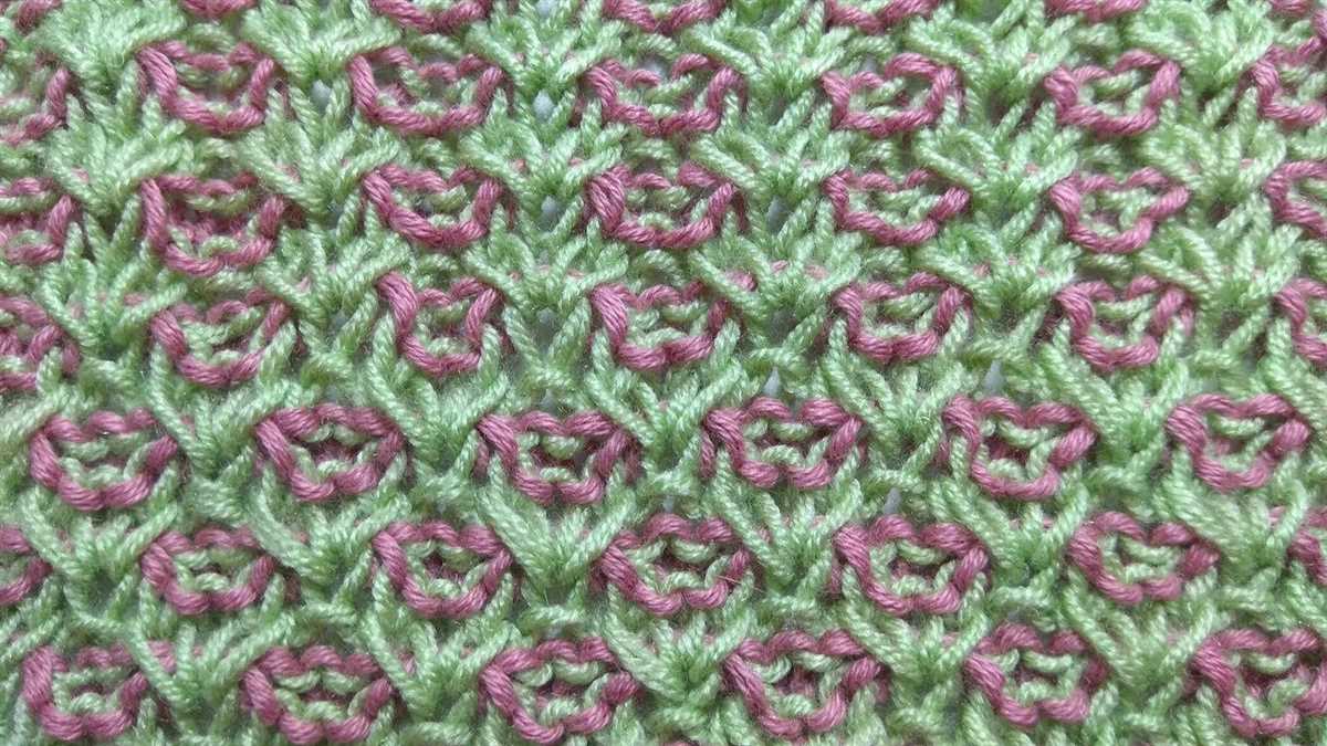 Flower stitch knitting pattern