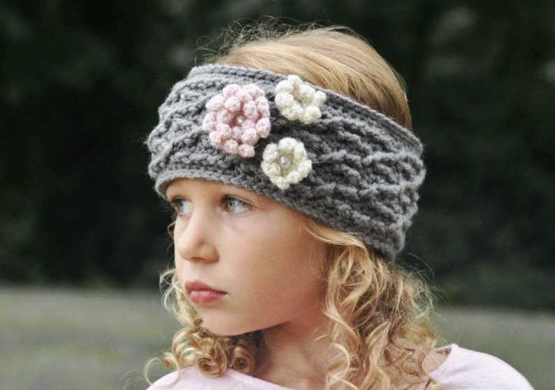 Flower knit headband pattern
