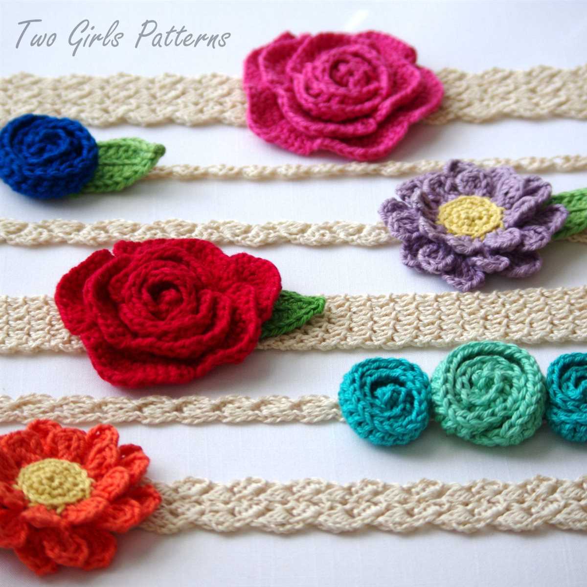 Flower knitted headband pattern