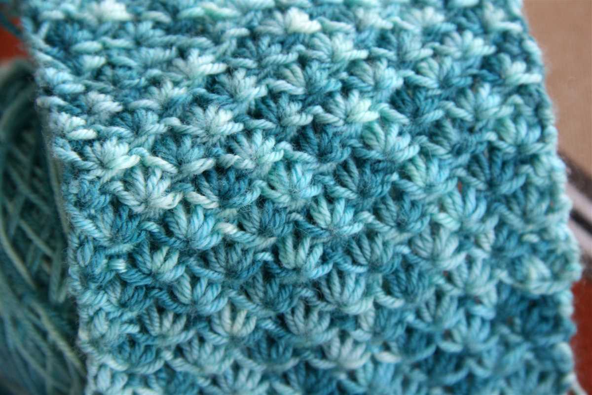 Flower stitch knitting pattern