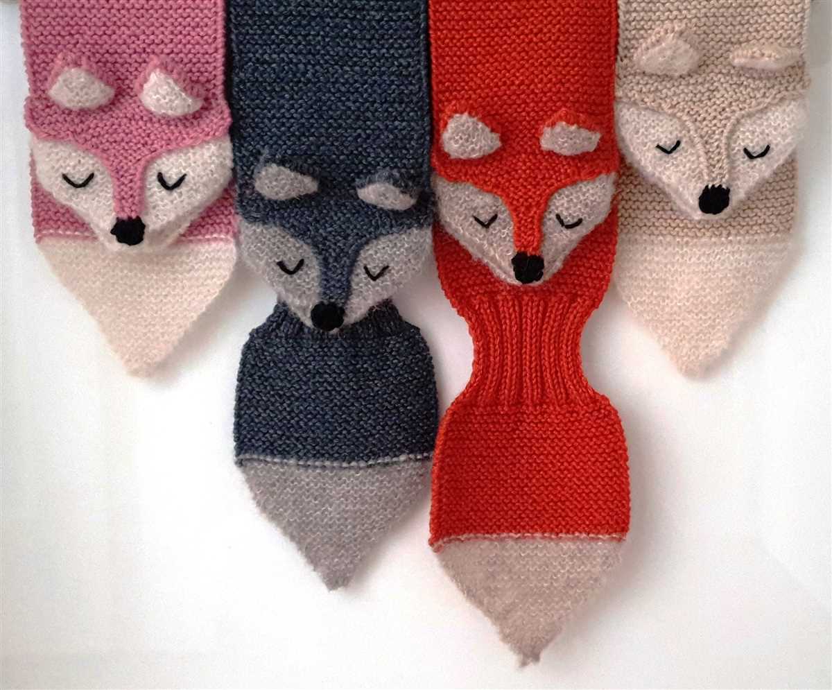 Fox scarf knitting pattern