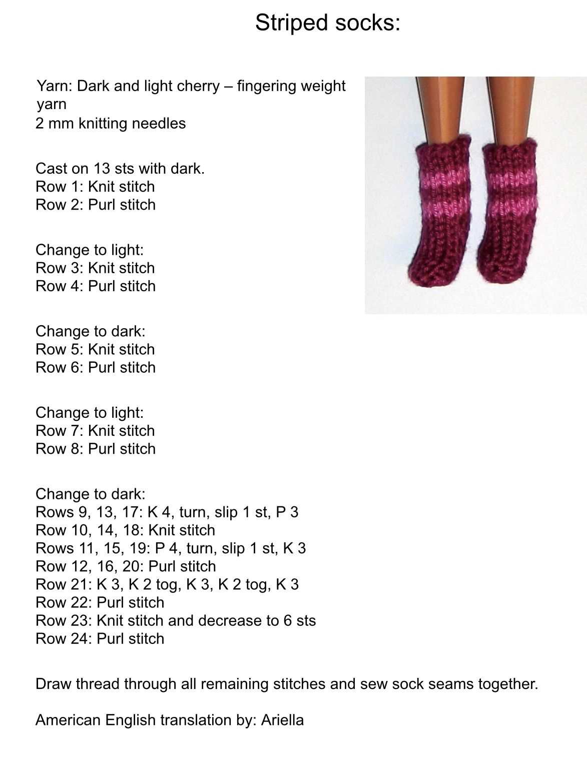 Knit doll clothes patterns