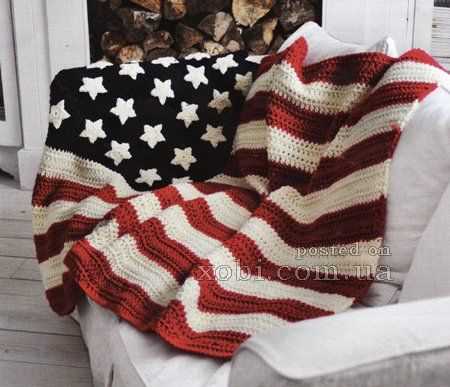 Free american flag blanket knitting pattern
