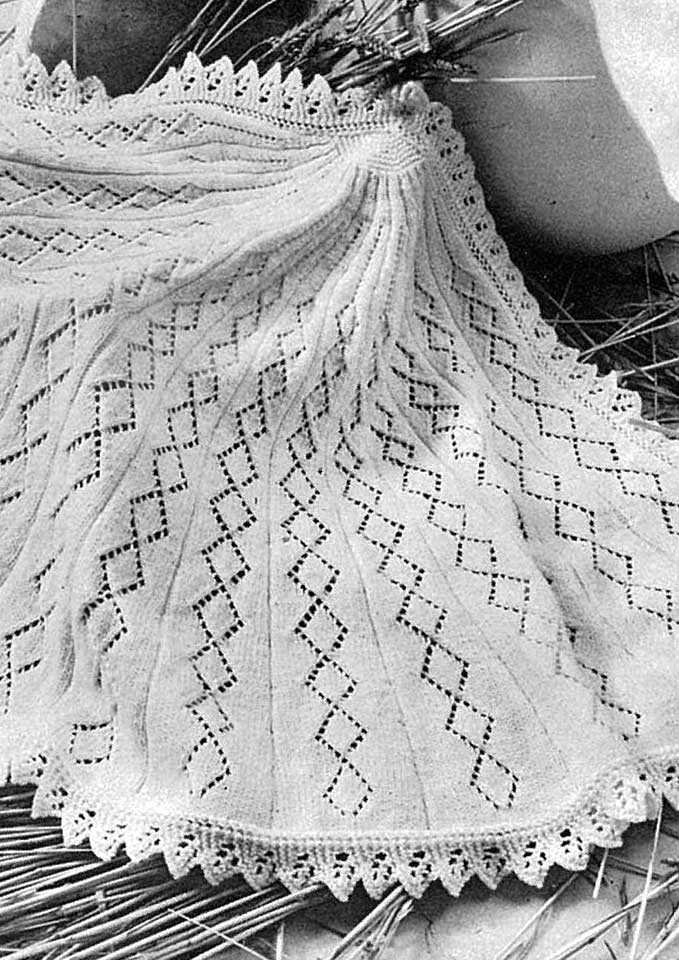 Circular shawl knitting pattern
