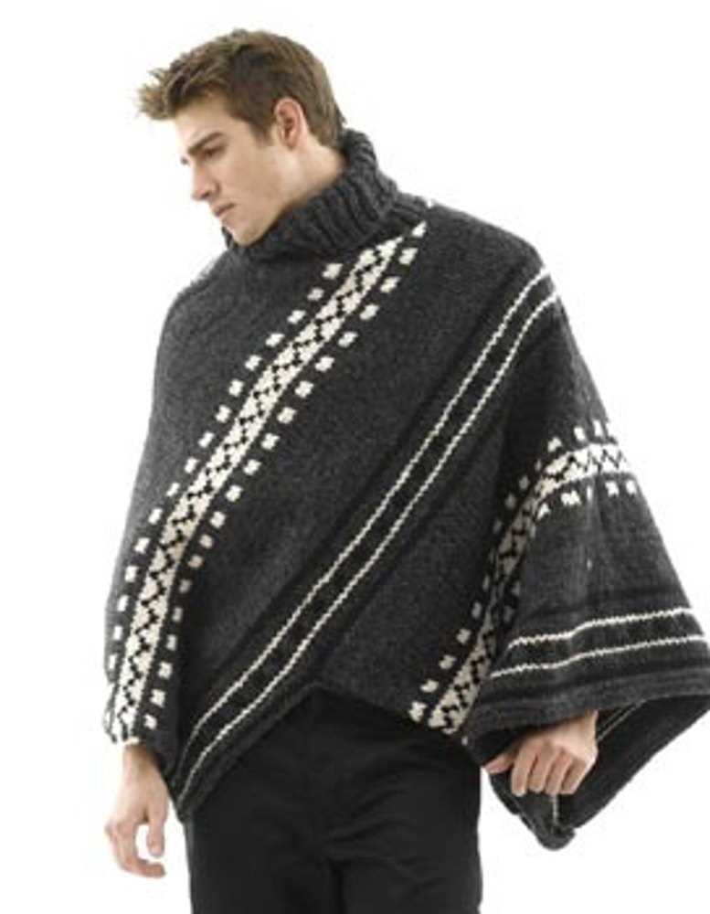 Mens poncho knitting pattern