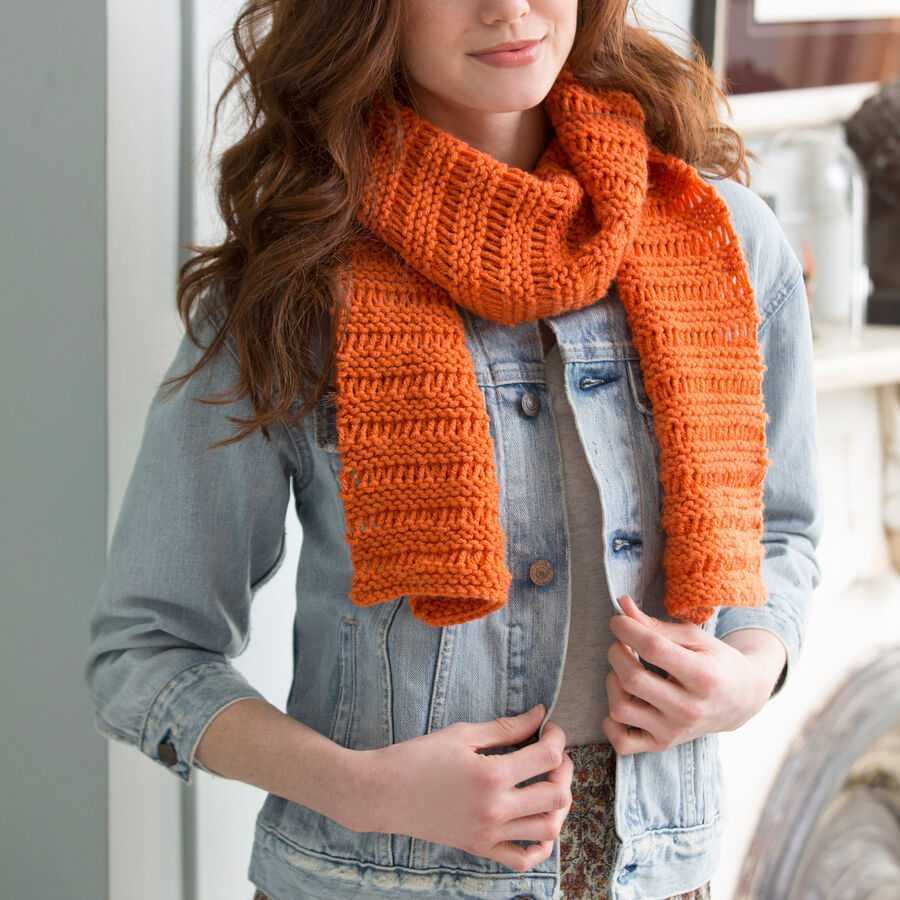 Drop knit scarf pattern
