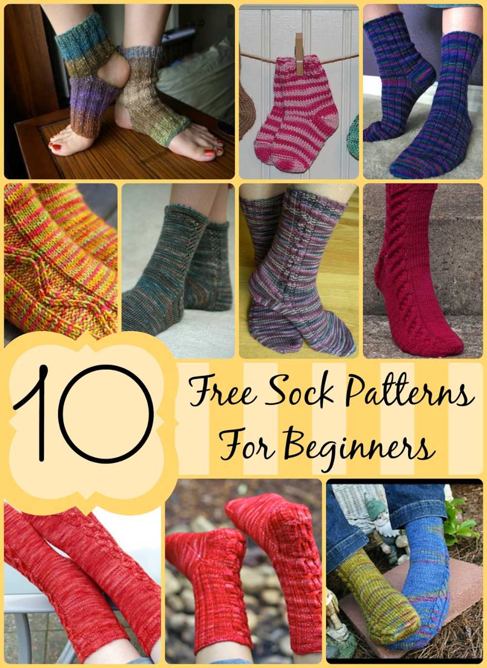 Free beginner sock knitting pattern