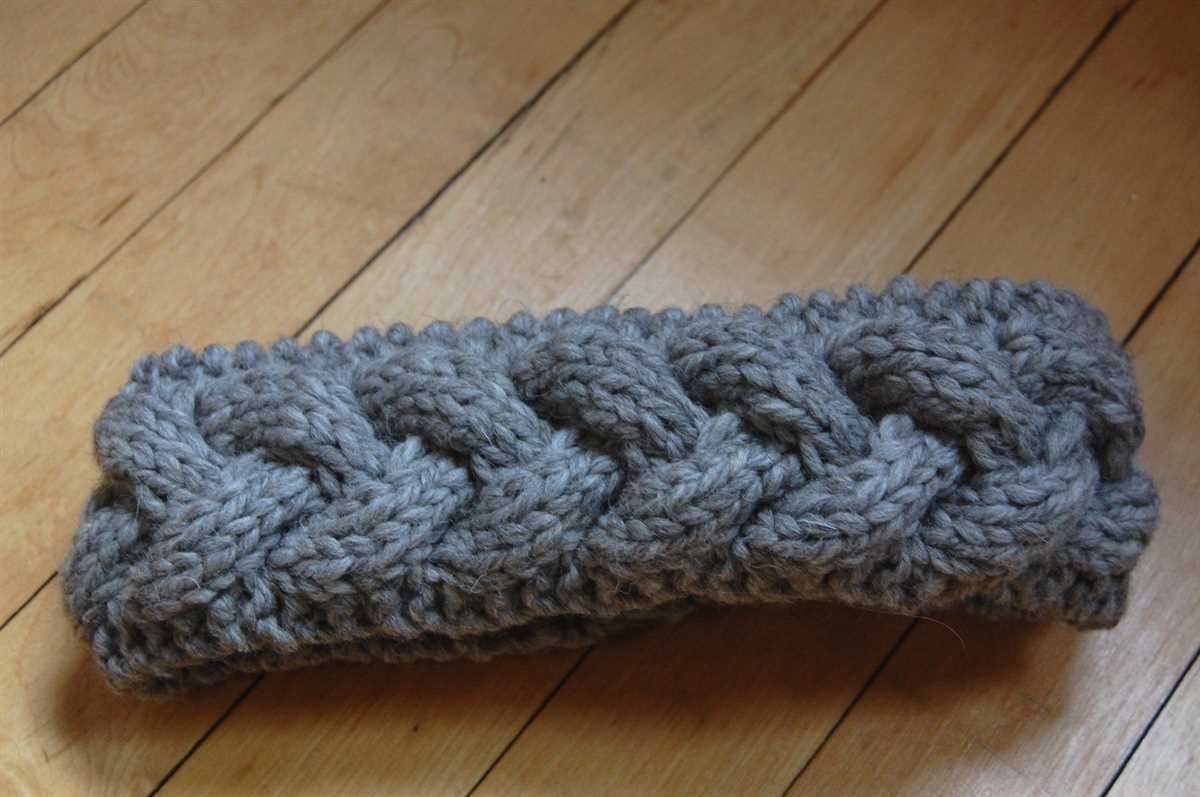 Cable knit headband free pattern