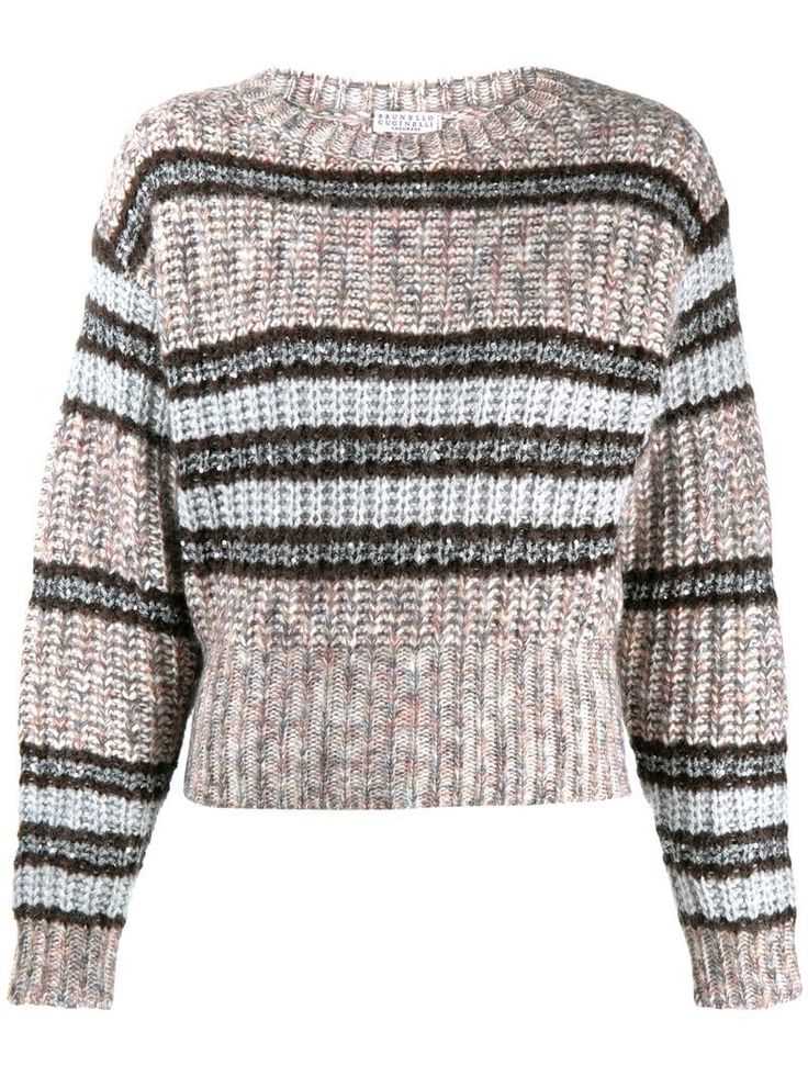 Striped knitted jumper pattern