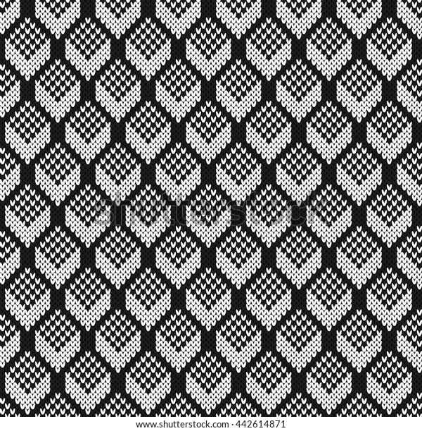 Black and white knitting patterns