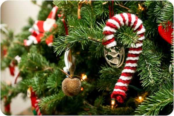 Knit candy cane pattern