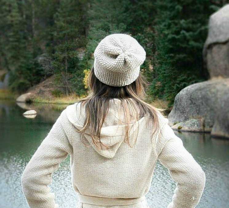 Moss stitch knit hat pattern