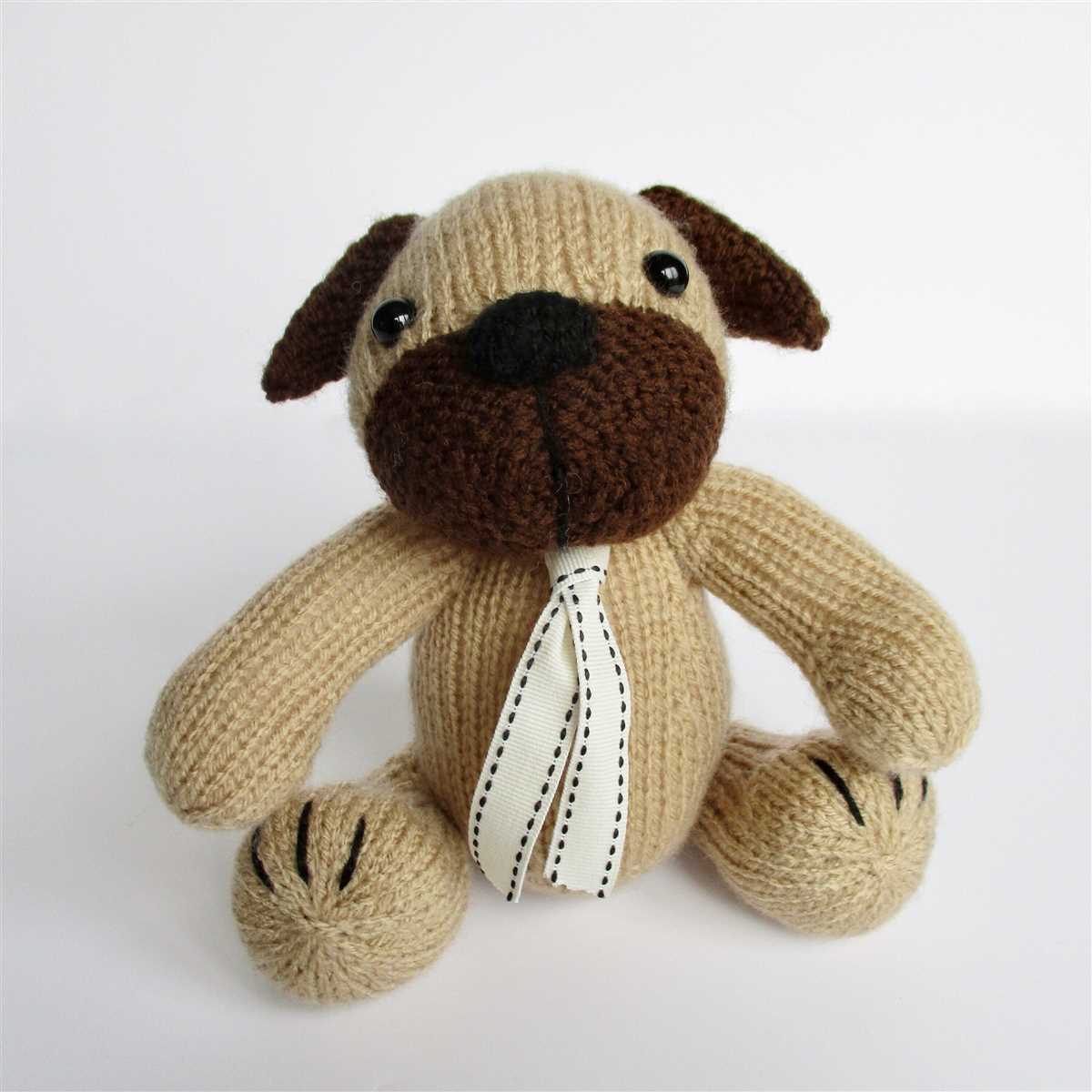 Knitted dog pattern