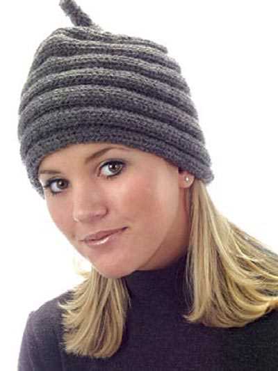 Knitted ribbed hat pattern free