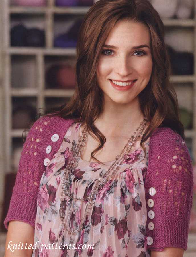 Speckled shrug free knitting pattern