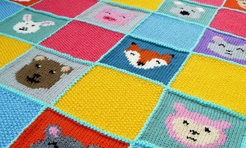Free knitting patterns for baby blankets with animals