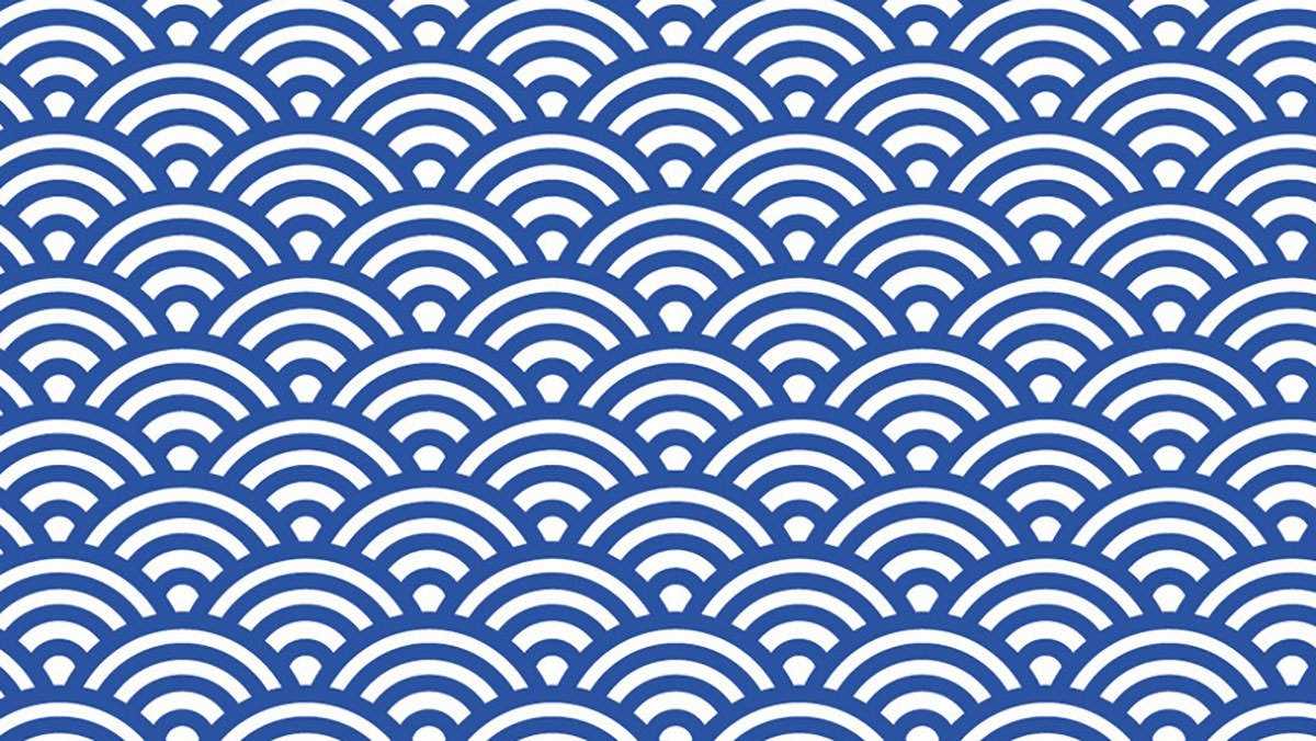 Chinese wave knit dishcloth pattern