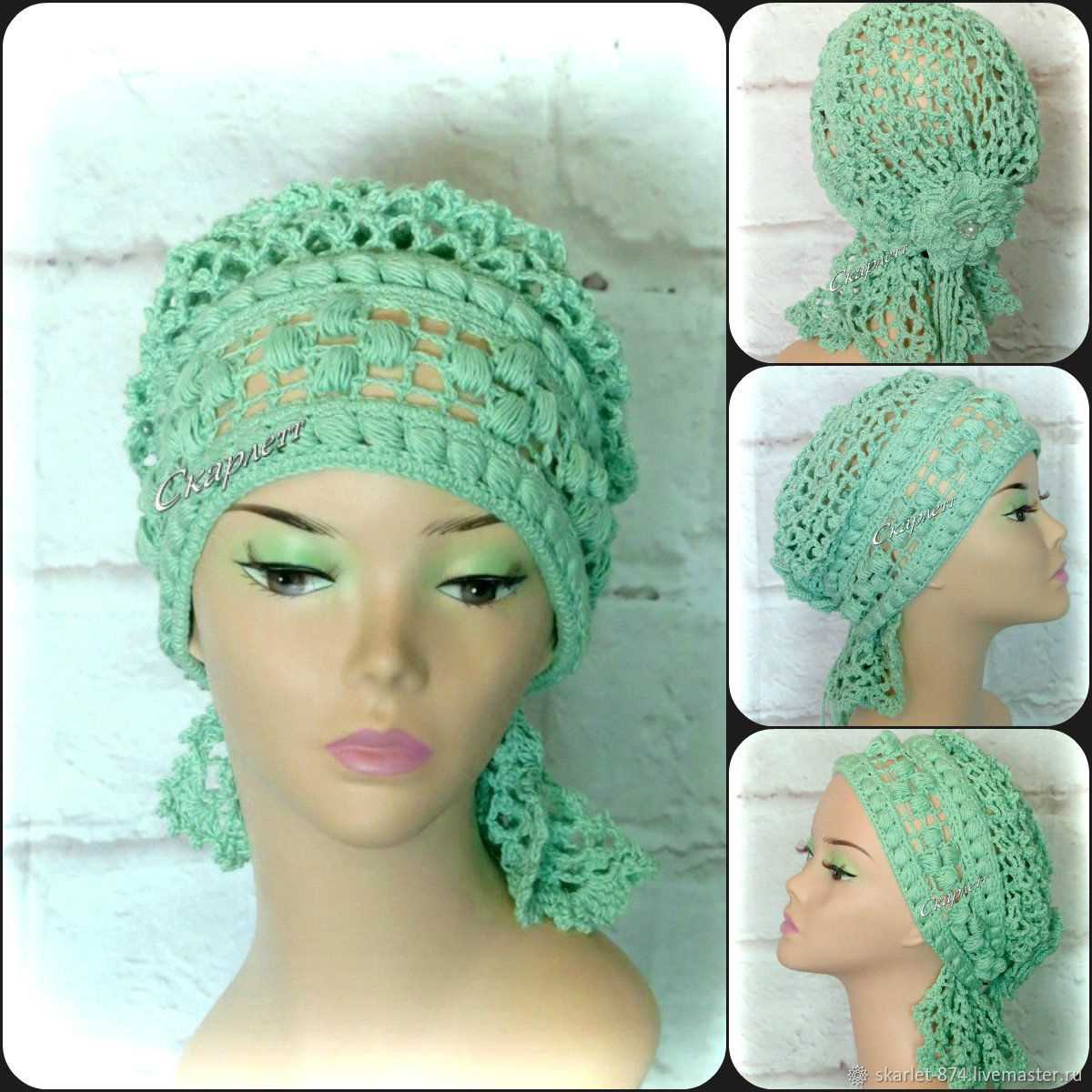 Knitted head bandana pattern