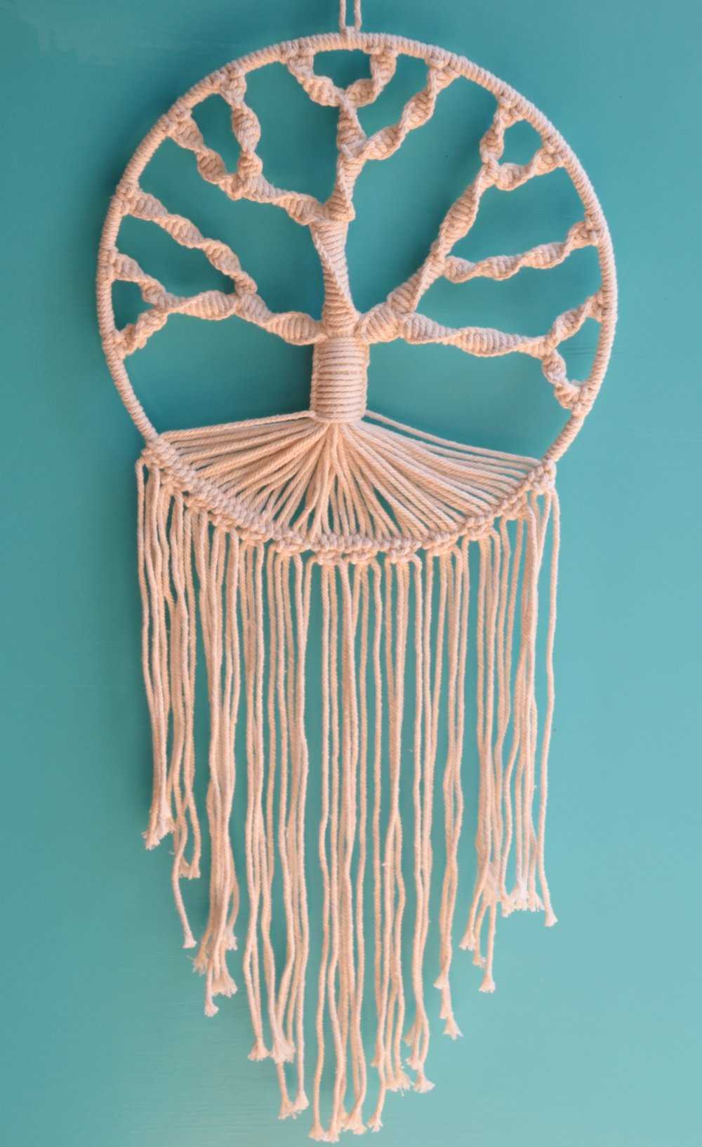 Free knit plant hanger pattern
