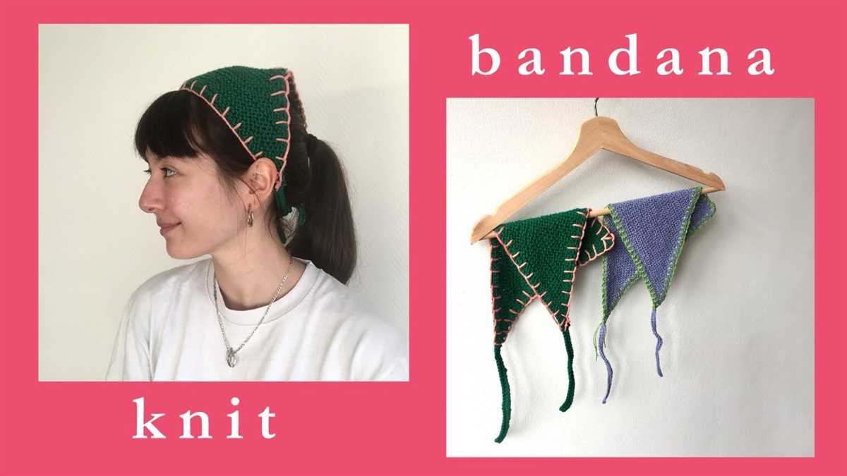 Free knit bandana pattern