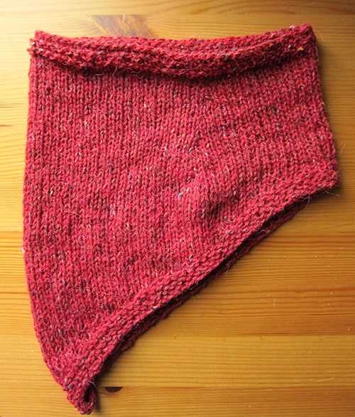 Free knit bandana pattern