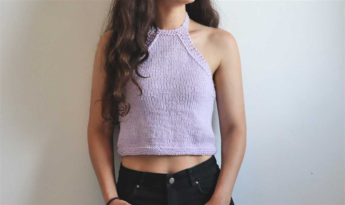 Free knit crop top pattern