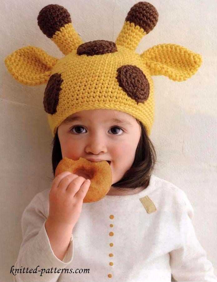 Free knit giraffe hat pattern