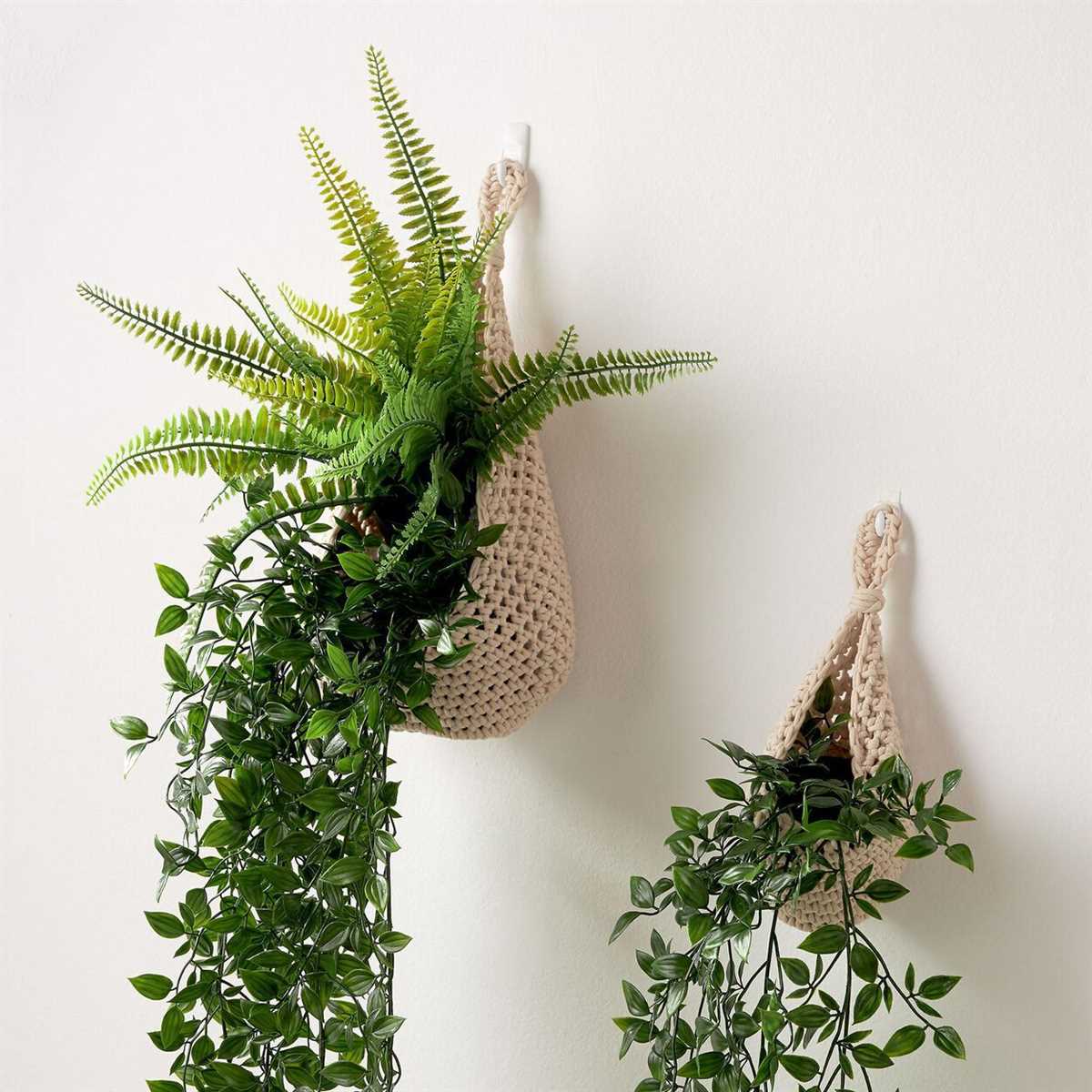 Free knit plant hanger pattern