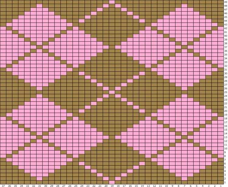 Free knitted cross pattern