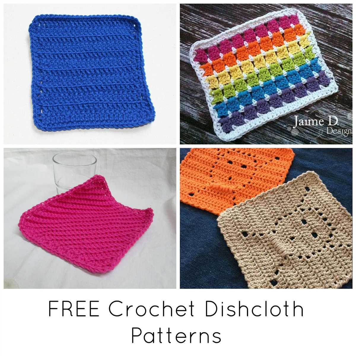 Free knitted dishcloth dress patterns