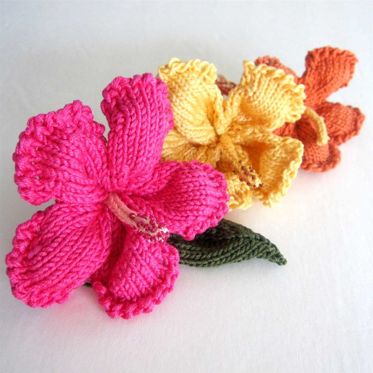 Free knitted flower patterns