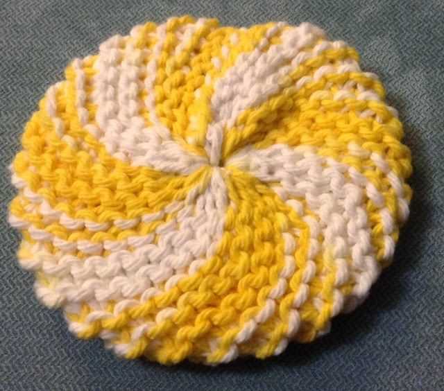 Free knitted round dishcloth patterns