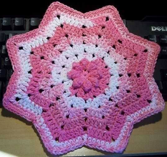 Free knitted round dishcloth patterns