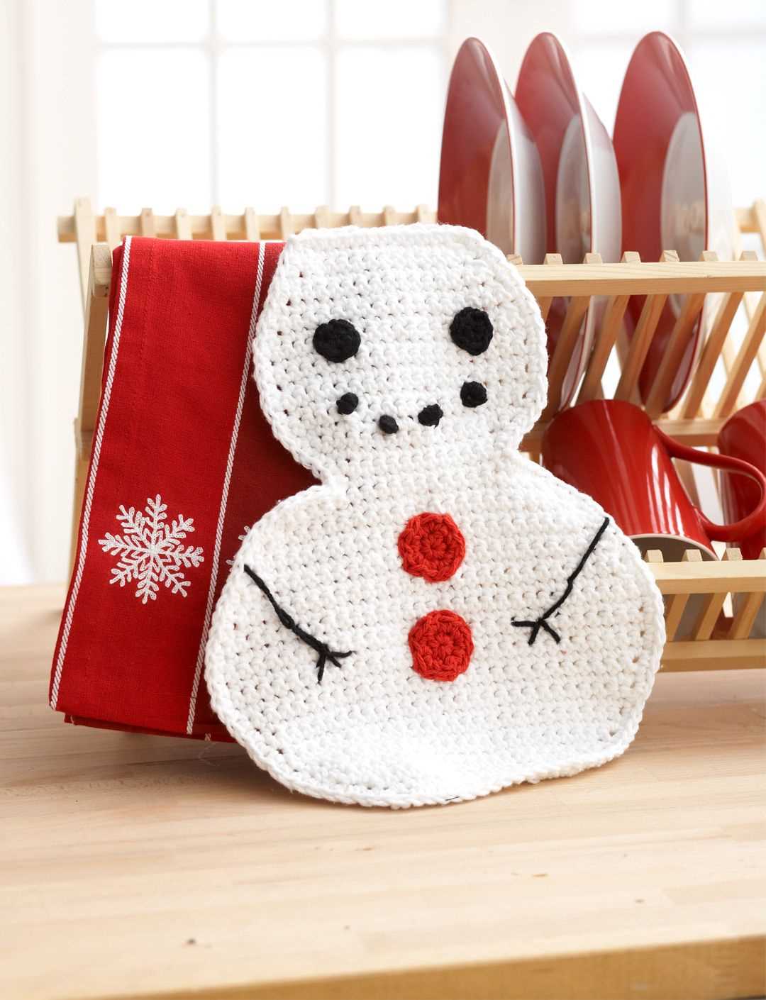 Free knitted snowman dishcloth patterns