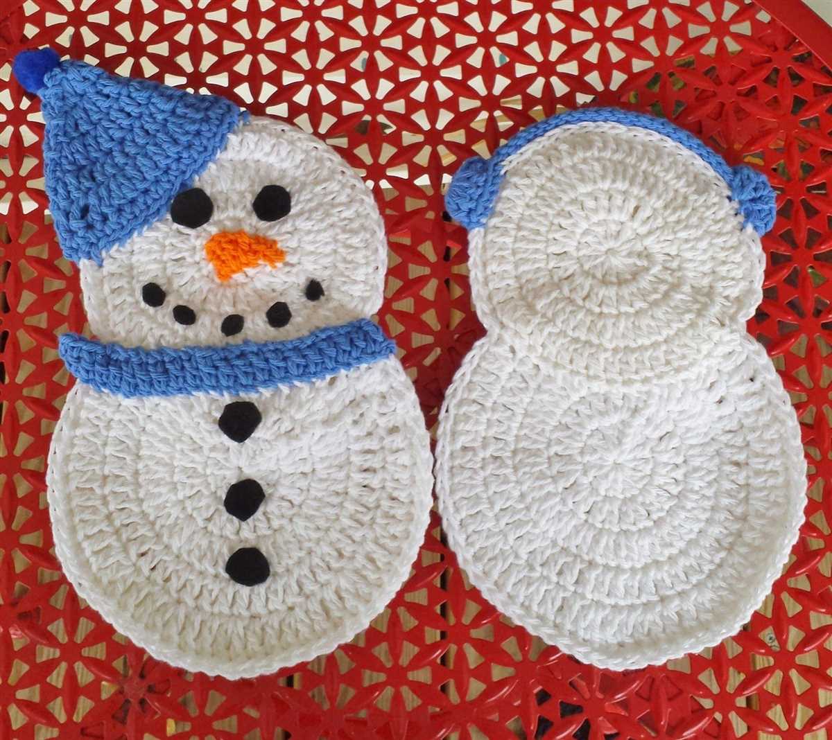 Free knitted snowman dishcloth patterns