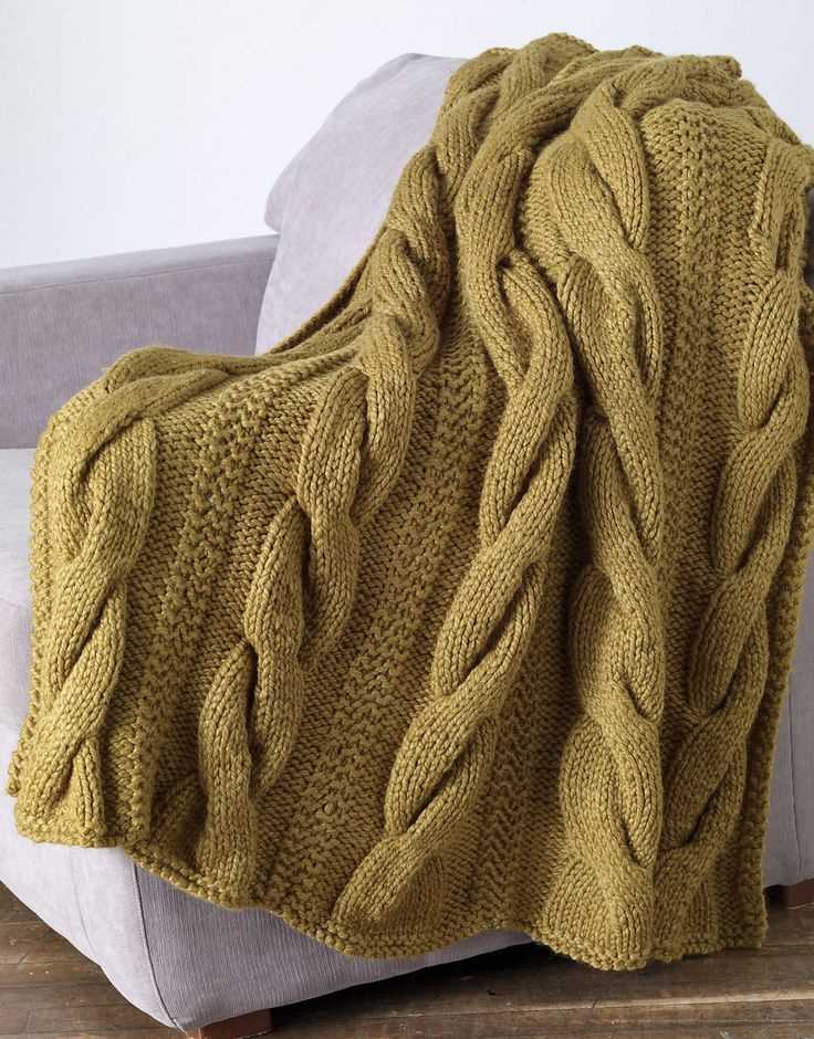 Free knitted throw blanket pattern