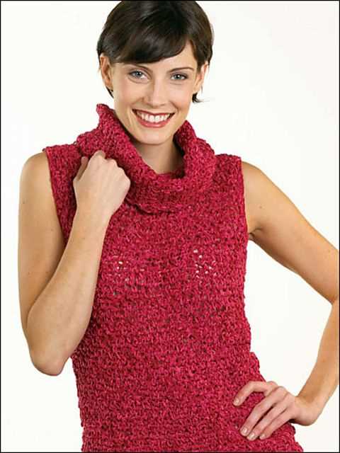 Free knitting pattern for ladies cowl neck sweater