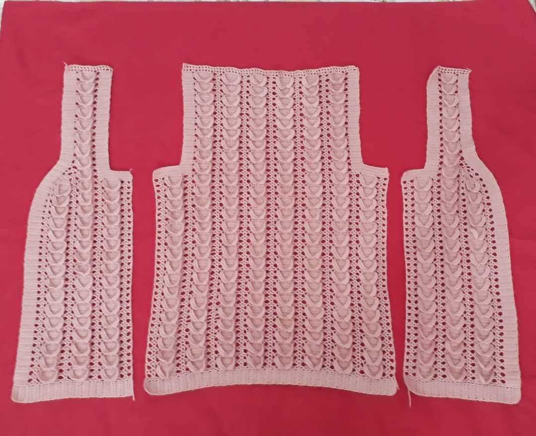 Free knitting pattern for long sleeveless vest